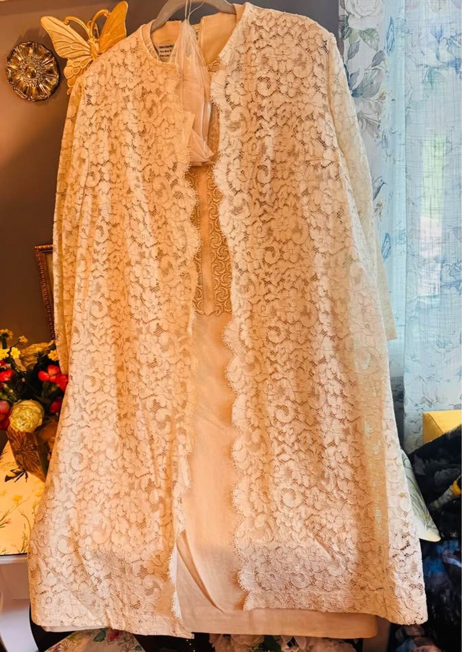 ✨ Vintage German Pure New Wool Lace Dress & Matching Coat Set ✨